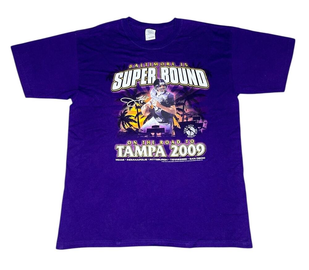Vintage Baltimore Ravens Joe Flacco Super Bowl Bound T-Shirt